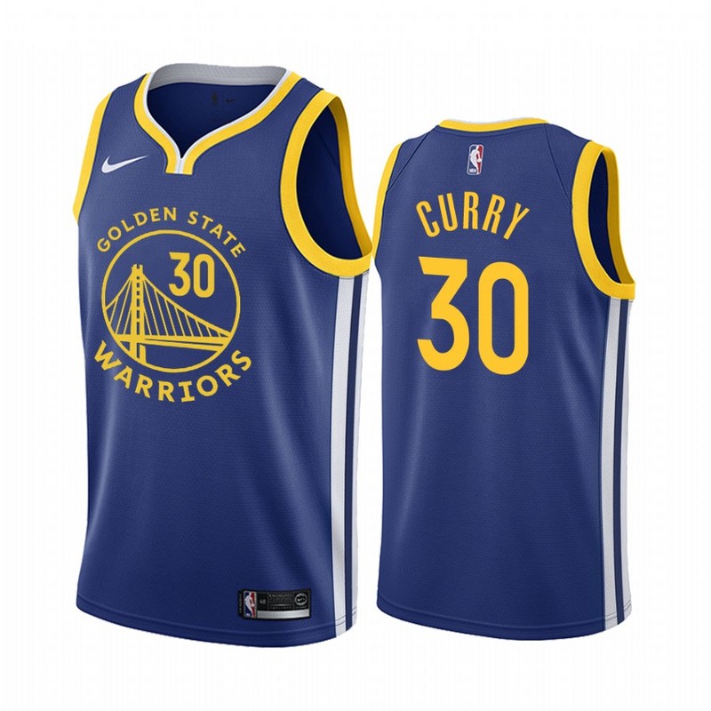 Men Golden State Warriors #30 Curry Game blue new Nike NBA Jerseys->customized nba jersey->Custom Jersey